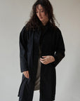 Black Cotton Trench Coat