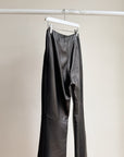 Black Soft Leather Pants