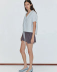 Deiji Studios | Micro Pocket Short in Mulberry Stripe PRESALE