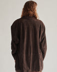 Chocolate Italian Suede Oversized Coat