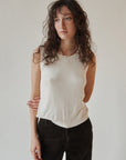 Ivory Silk Knit Tank