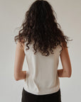 Ivory Silk Knit Tank