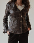 Walnut Moto Leather Jacket