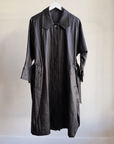 Black Textured Trench Coat
