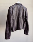 Eggplant Leather Utility Jacket
