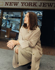 Mod Ref | Serena Pointed Collar Trench in Beige