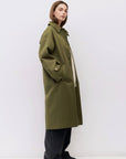 Mod Ref | Serena Pointed Collar Trench in Olive