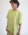 Matcha Silk Boxy Tee - Hey Jude