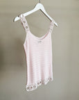Blush Crochet Trim Knit Tank