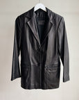 Ebony Classic Leather Blazer