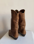 Walnut Leather Western Boots | Size 9