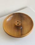 Teak Circular Ikebana Bowl