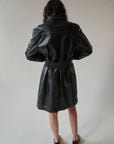 Carbon Belted Leather Jacket