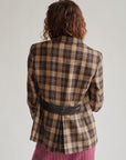 Autumnal Wool Plaid Riding Jacket