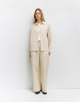 Mod Ref | Brigid Cotton Stripe Pants in Butter
