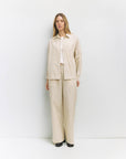 Mod Ref | Brigid Cotton Stripe Pants in Butter - Hey Jude