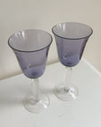 Lavender Tulip Wine Glasses