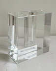 Clear Glass Block Vase