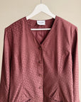 Mauve Silk Polka Dot Blazer - Hey Jude