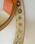 Tangerine Suede Grommet Belt