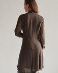 Cedar Striped Silk Shirt Dress