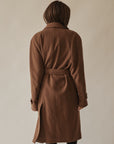 Tobacco Cashmere Belted Slouch Coat