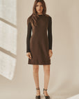 Chocolate Wool Shift Dress