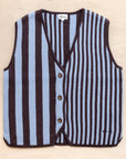TBCo | Merino Wool Vest in Blue Stripe