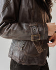 Walnut Moto Leather Jacket