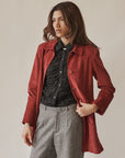 Garnet Suede Midi Coat