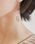 Swirl Abstract Silver Dangle Earrings - Hey Jude