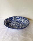 Blue Spongeware Ceramic Bowl