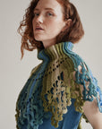 Blue Green Tonal Knit Caplet