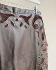 Danier Espresso Leather & Suede Skirt - Hey Jude