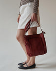 Tomato Braided Crossbody Bag