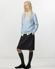 CUBIC | Wool Relaxed Crewneck Sweater in Sky Blue