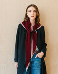 TBCo | Large Merino Triangle Scarf in Burgundy & Lilac