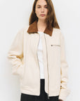 All Row | Cream Cotton Twill Utility Jacket