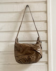 Mushroom Soft Leather Pleat Bag
