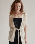 Cream Cotton + Linen Knit Cardigan