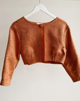 Papaya Woven Cropped Jacket