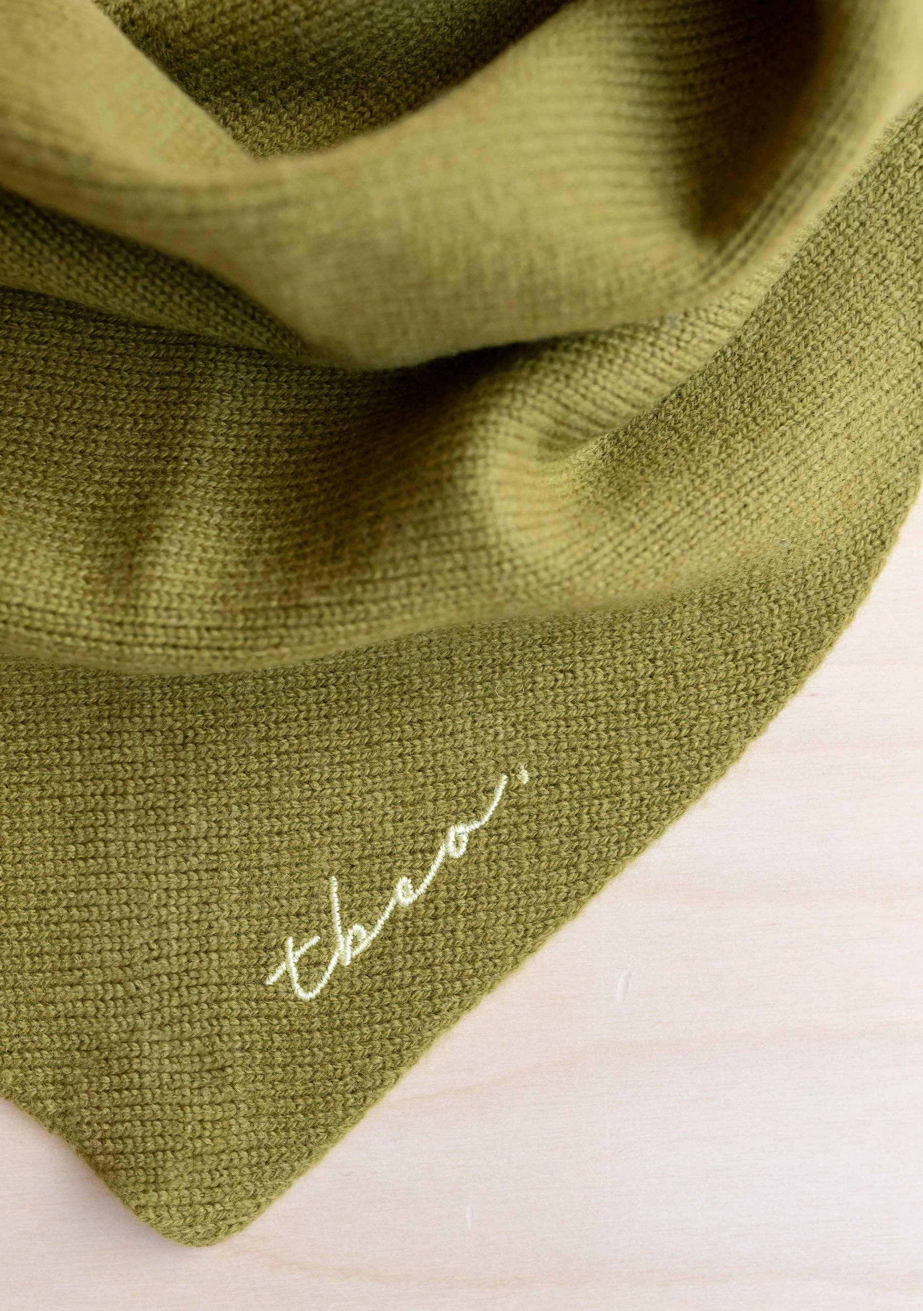 TBCo | Merino Triangle Scarf in Olive