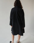 Black Cotton Trench Coat