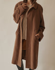 Tobacco Cashmere Belted Slouch Coat