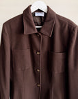 Chocolate Wool + Cashmere Jacket