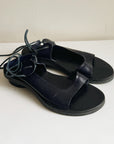 Navy Leather Lace Up Sandals | Size 6