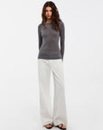 Cubic | Wool Knit Top in Gray