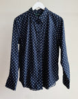 RL White + Navy Polka Dot Button Up - Hey Jude