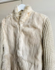 Antique Cream Fur Knit Jacket