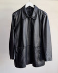 Soot Zip Leather Jacket - Hey Jude